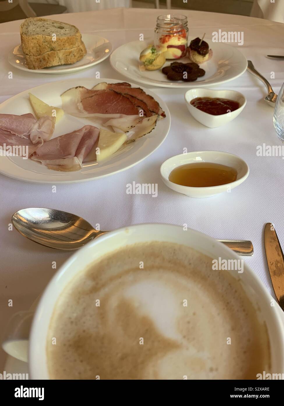 Reichhaltiges Frühstück Stockfoto