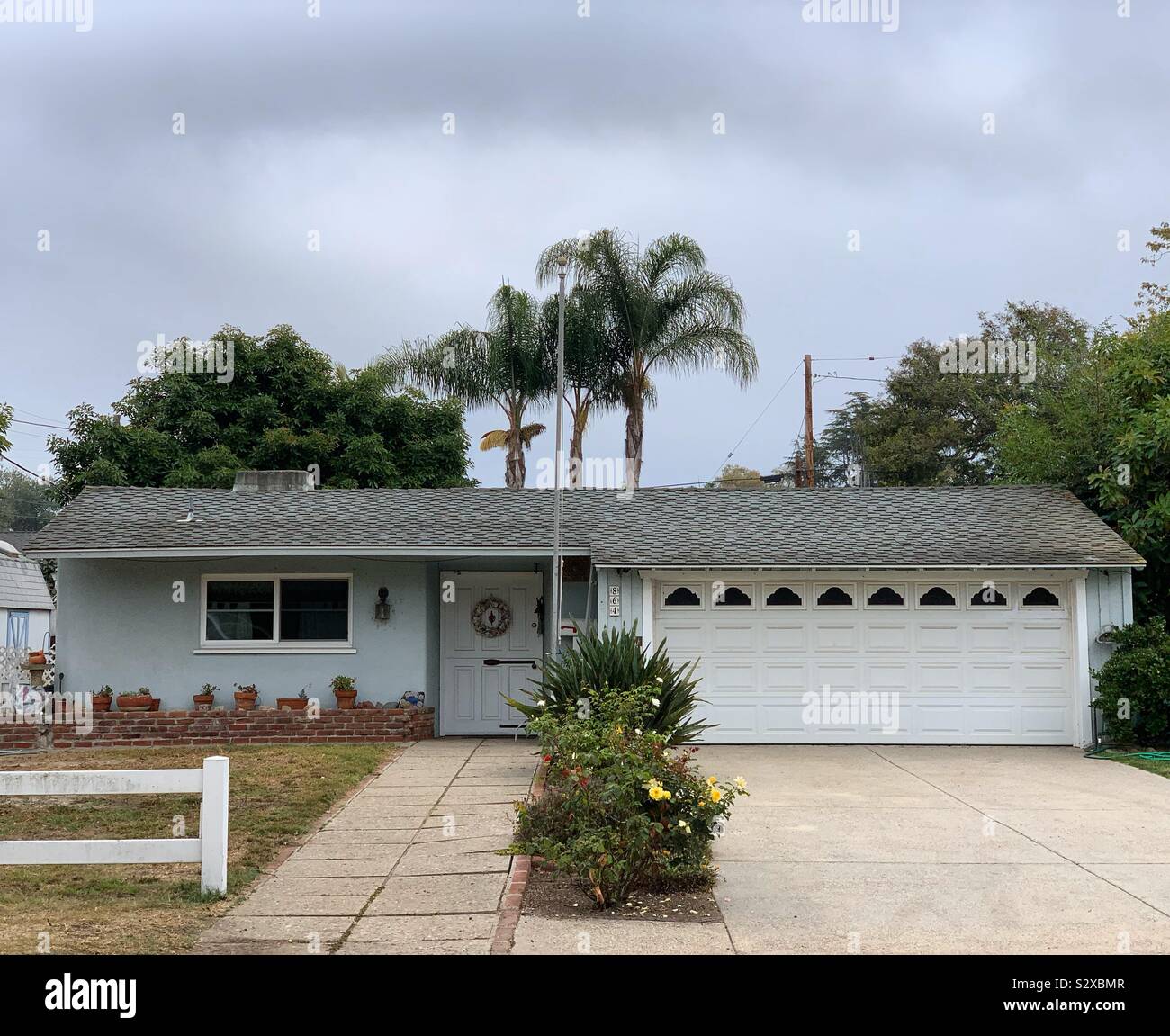 Ein Haus in Carpinteria, Kalifornien, USA - Smartphone-aufgenommenes Stockfoto