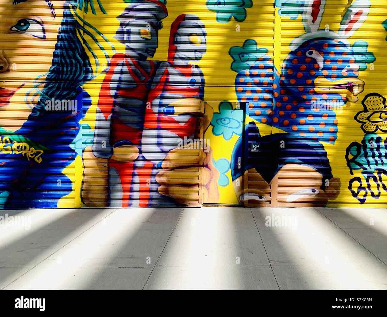Wall Art in Downtown Manhattan, New York, USA. - Smartphone-aufgenommenes Stockfoto