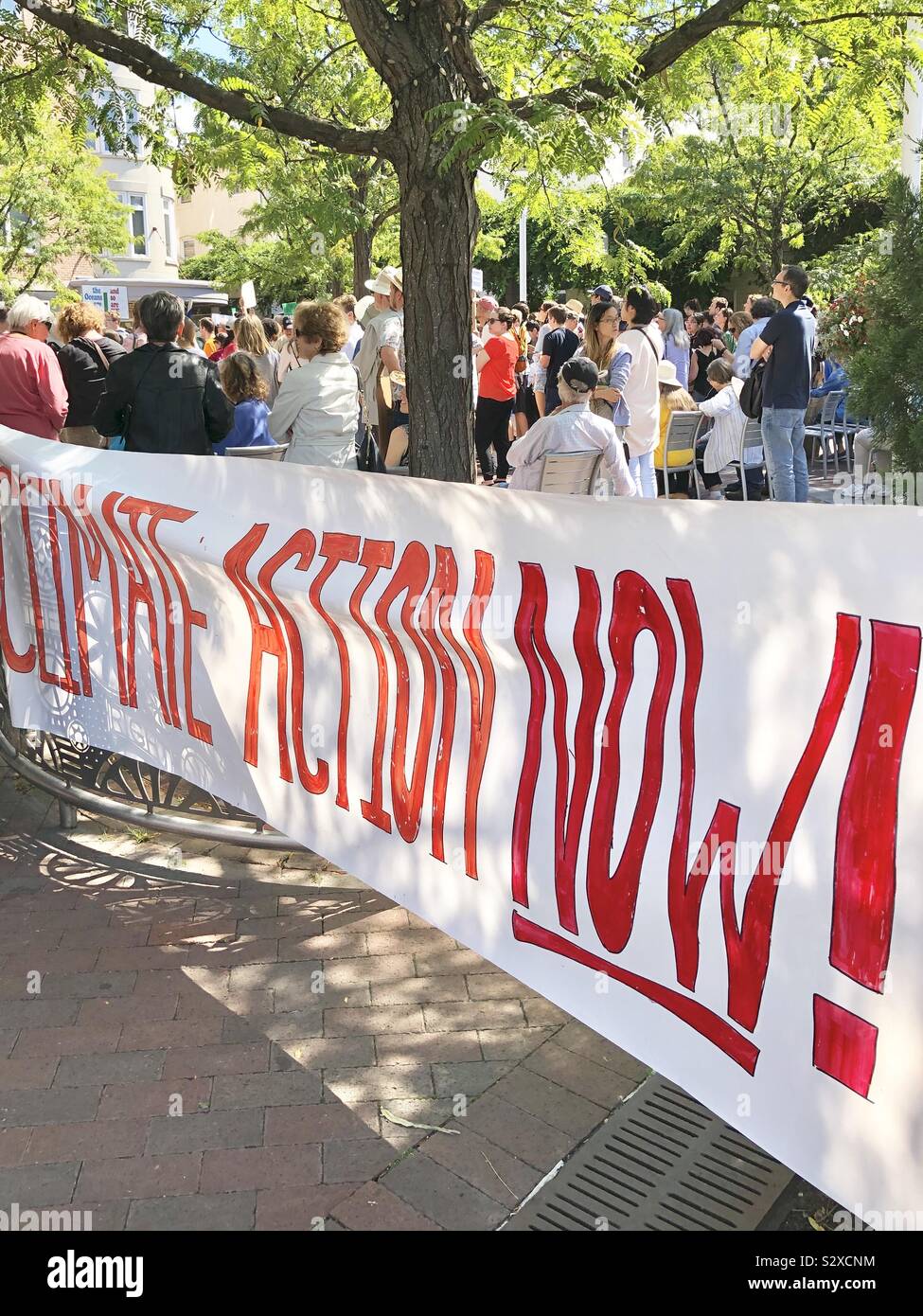 PRINCETON, NJ-20 Sep 2019 - Ansicht von Aktivisten am Klima Streik Tag der Aktion Rallye in Princeton, New Jersey, USA. Stockfoto