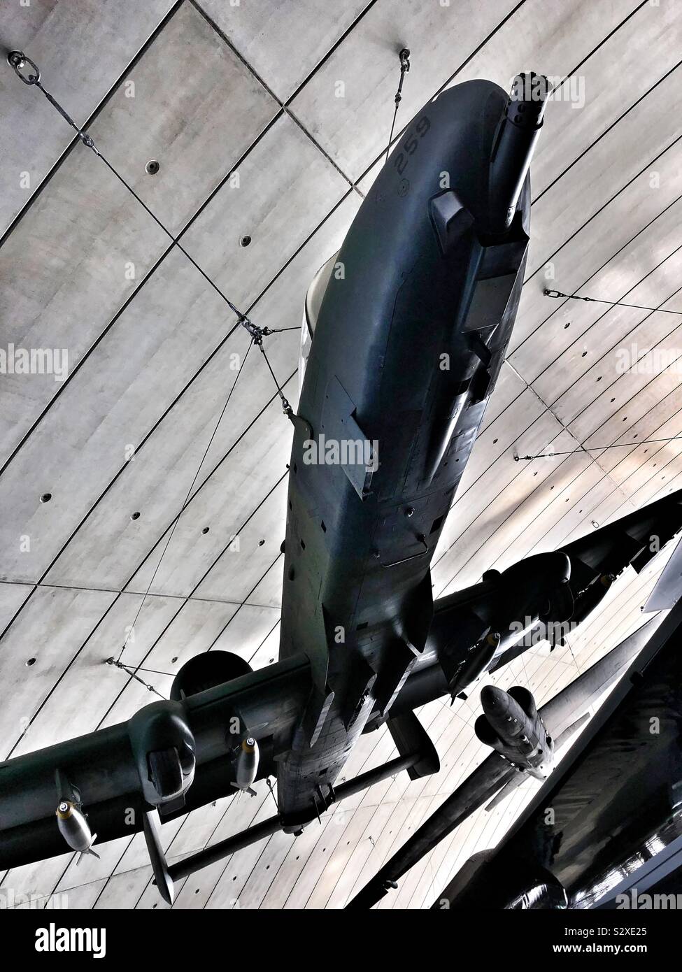 10 Thunderbolt und U2 im Imperial War Museum in Duxford - Smartphone-aufgenommenes Stockfoto