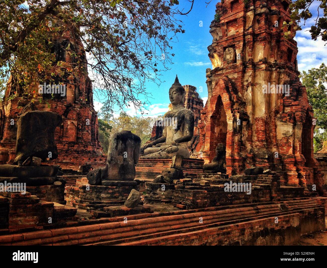 Wat Phra Ram Tempel in Ayutthaya Thailand ruiniert Stockfoto