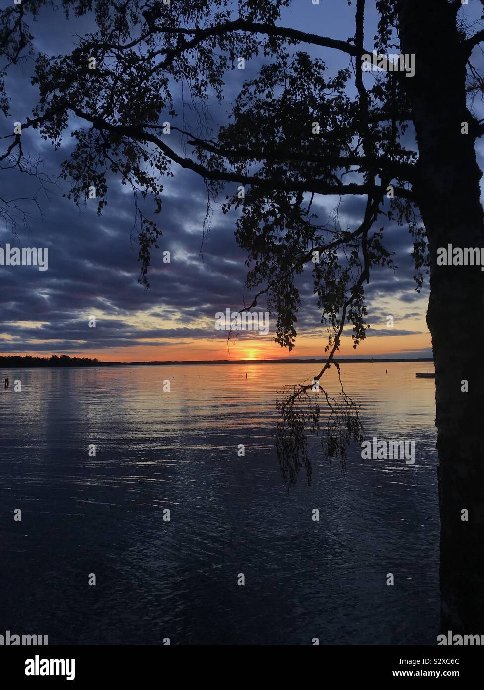 Sonnenuntergang in Schweden September 24. Stockfoto