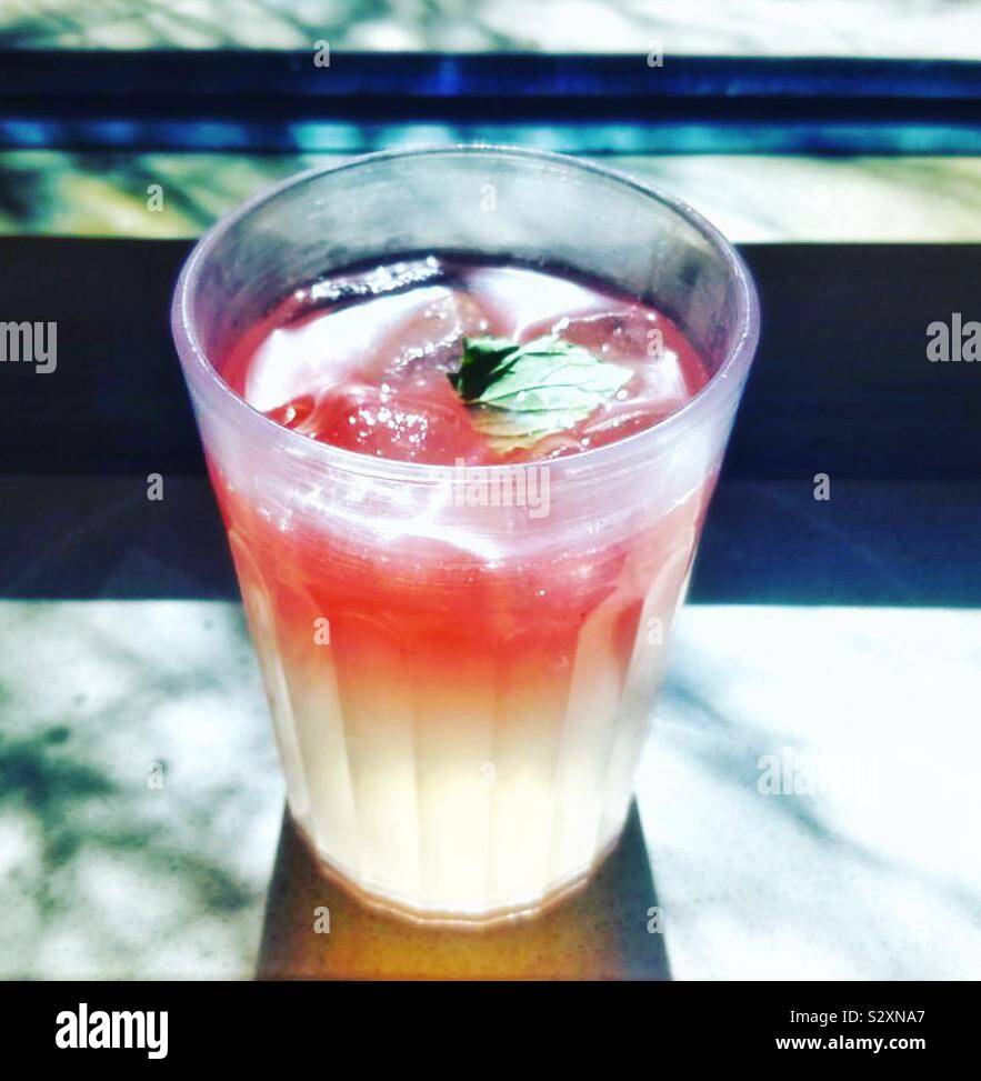 Strawberry mint Limonade Stockfoto