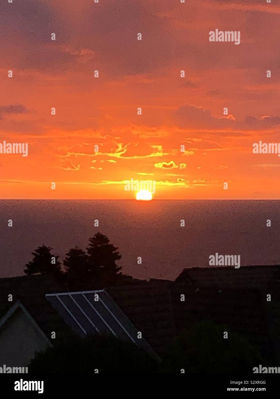 Sonnenaufgang über Start Bay Stockfoto