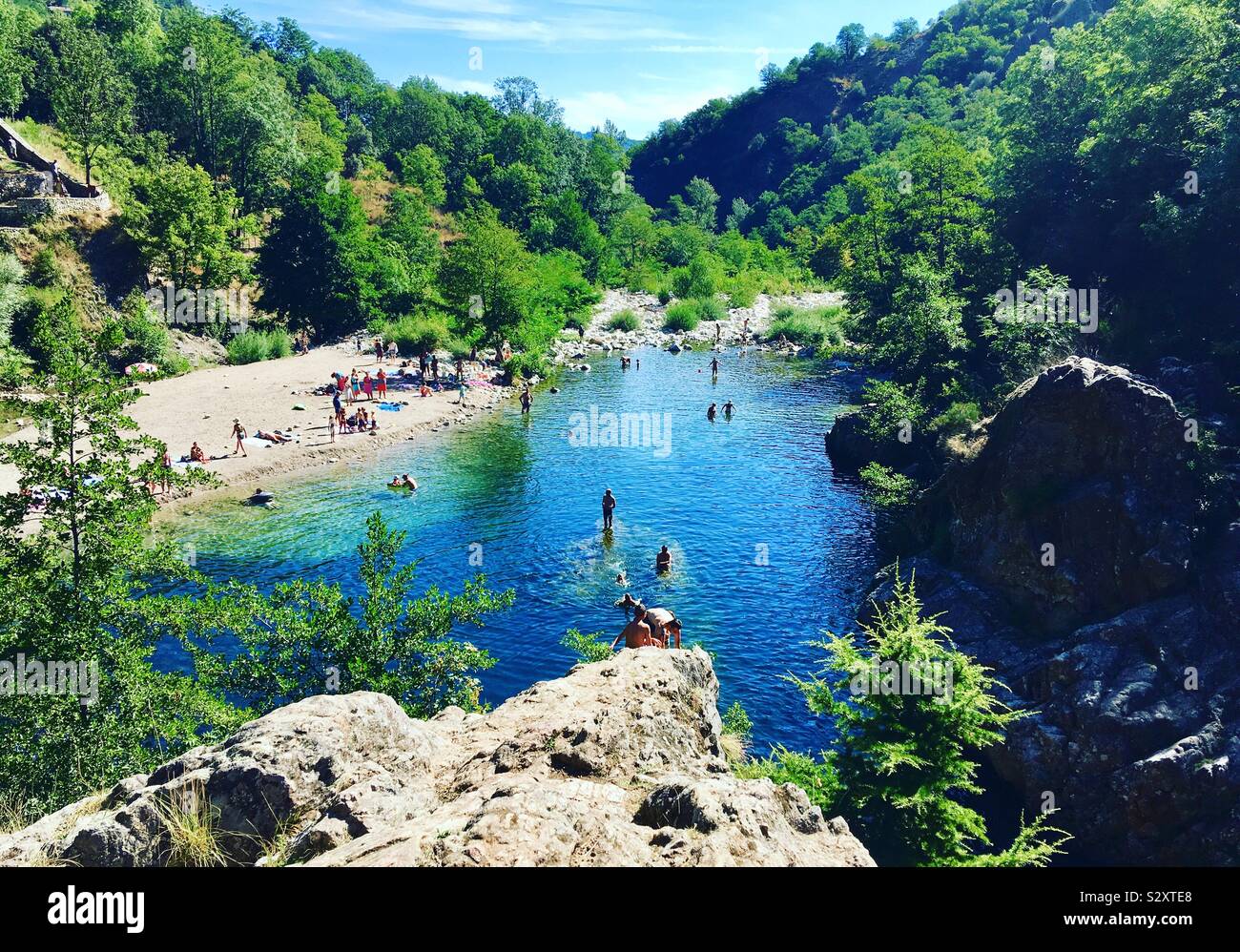 Devils Bridge, Ardèche Stockfoto