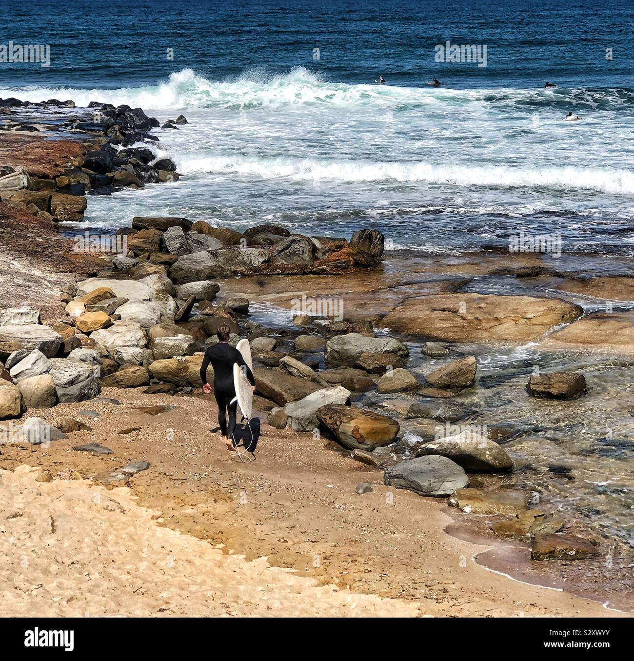 Surfen Australien Sunshine Coast Stockfoto