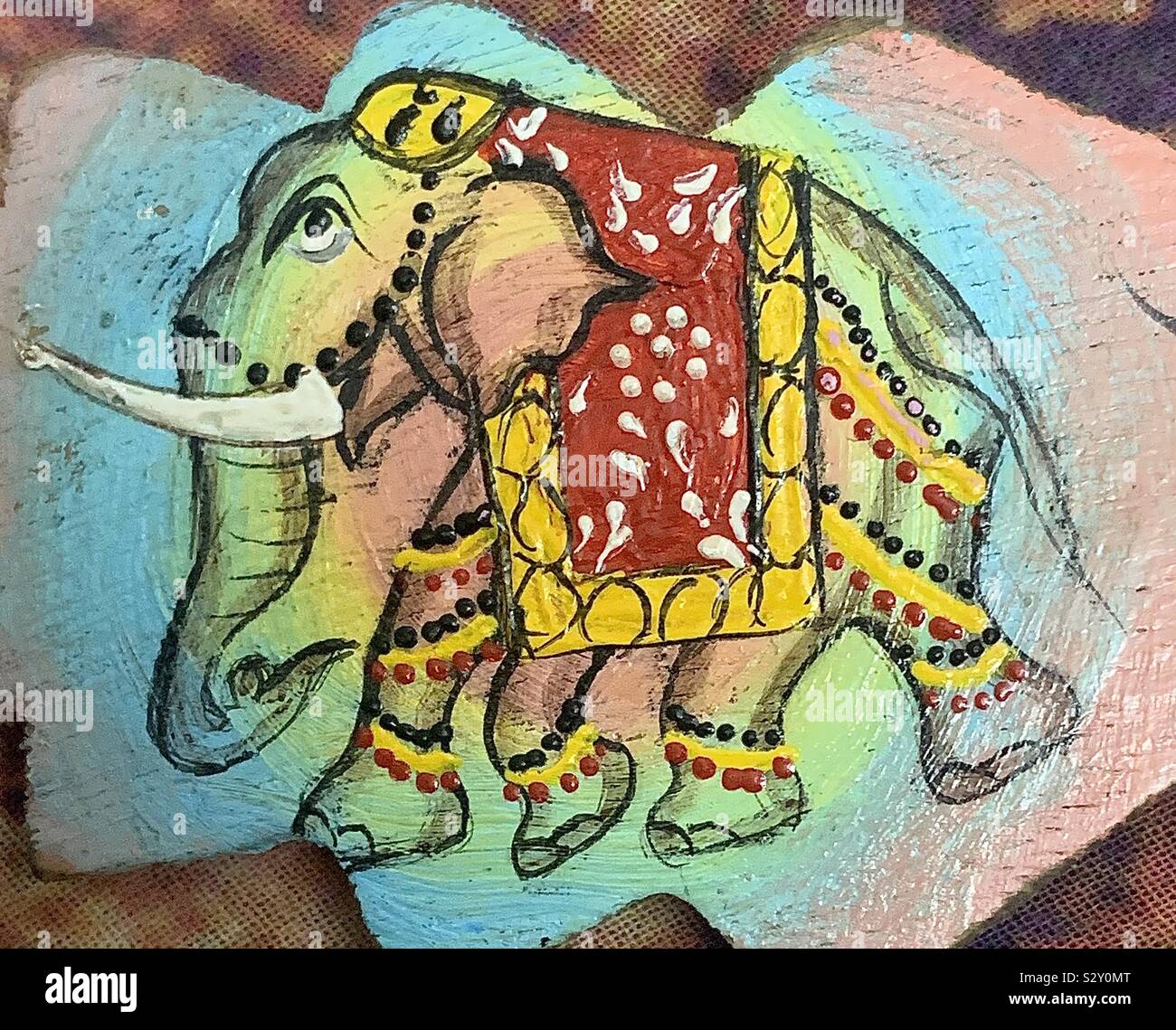 Elefant kunst, traditionelle, indische, Kultur Stockfoto