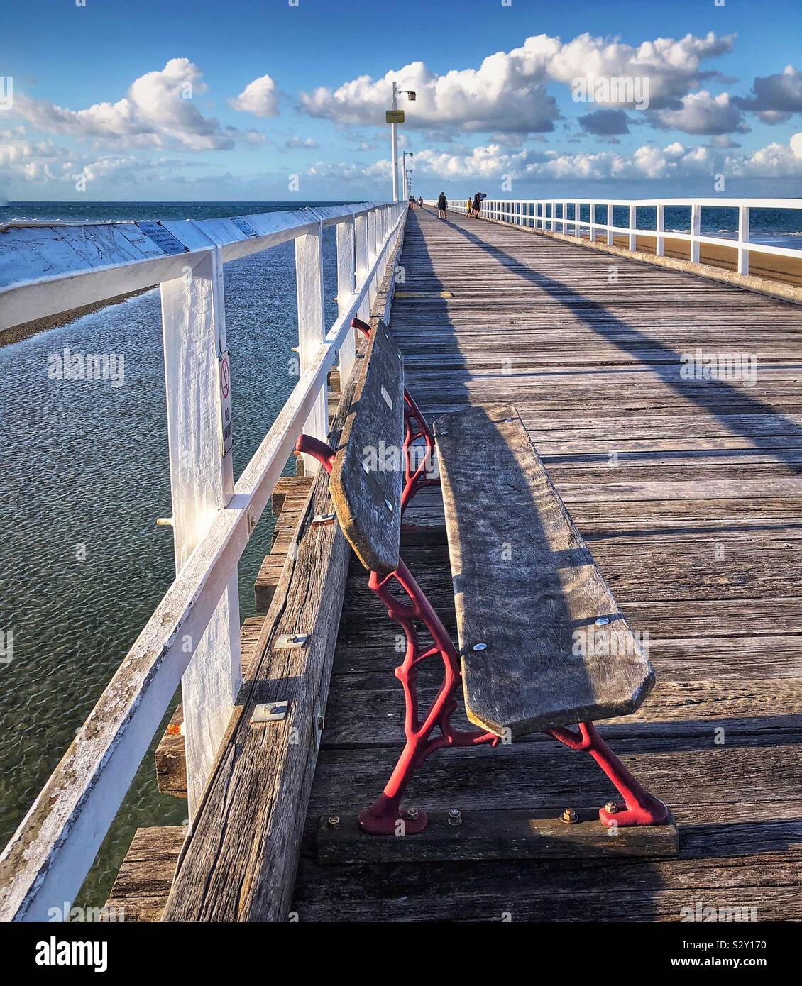 Urangan Pier Hervey Bay Australien Stockfoto