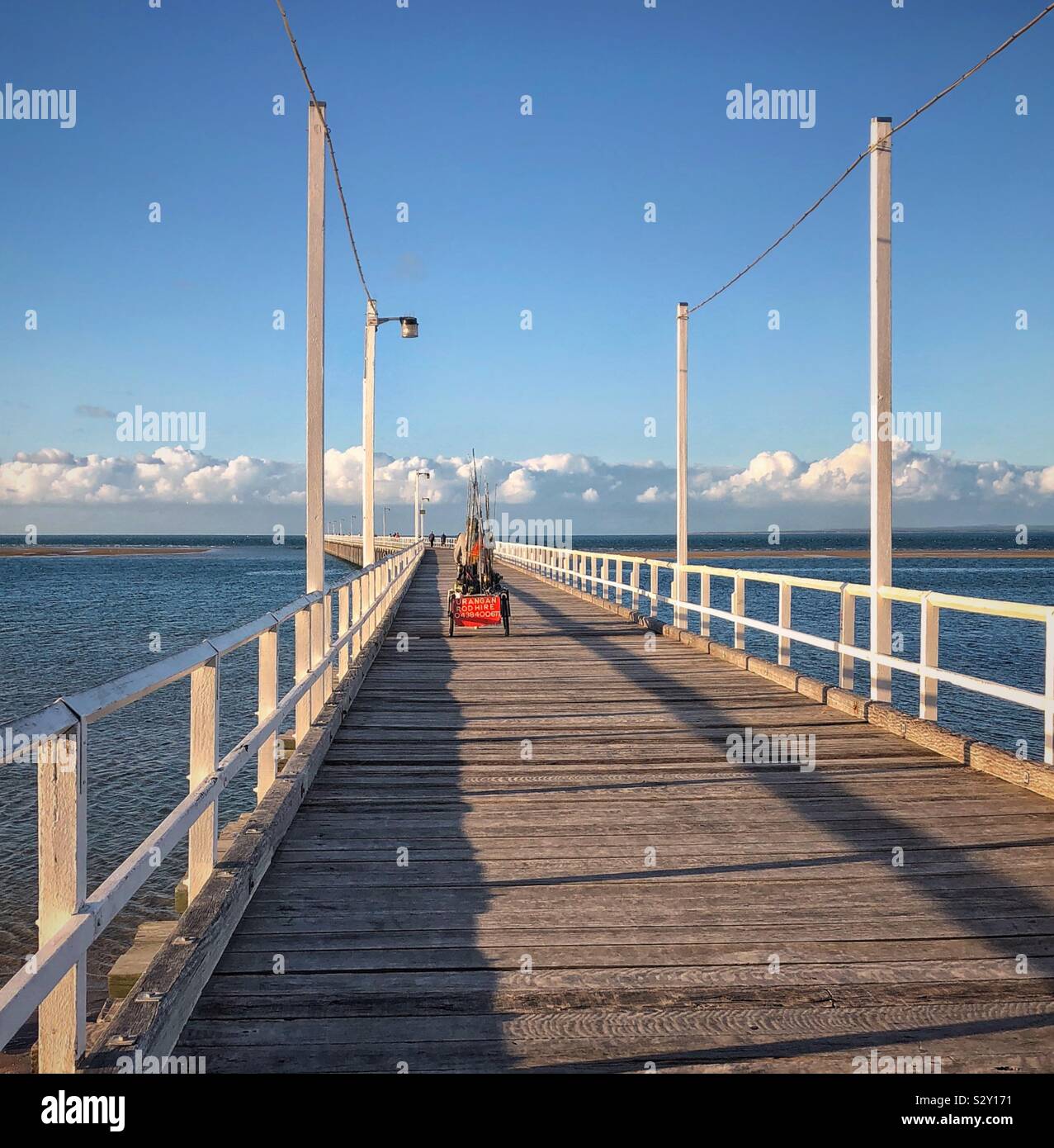 Urangan Pier Hervey Bay Australien Stockfoto