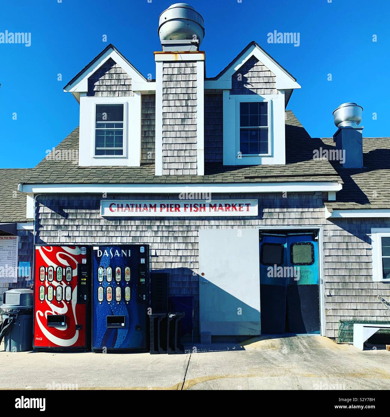 Chatham Pier Fischmarkt, Chatham, Cape Cod, Massachusetts, United States Stockfoto