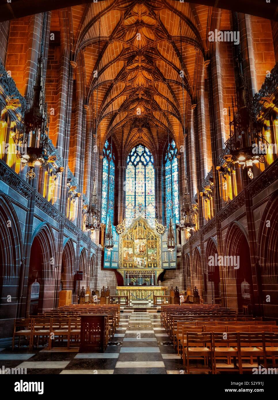 Meine Damen Kapelle Liverpool Anglican Cathedral Stockfoto