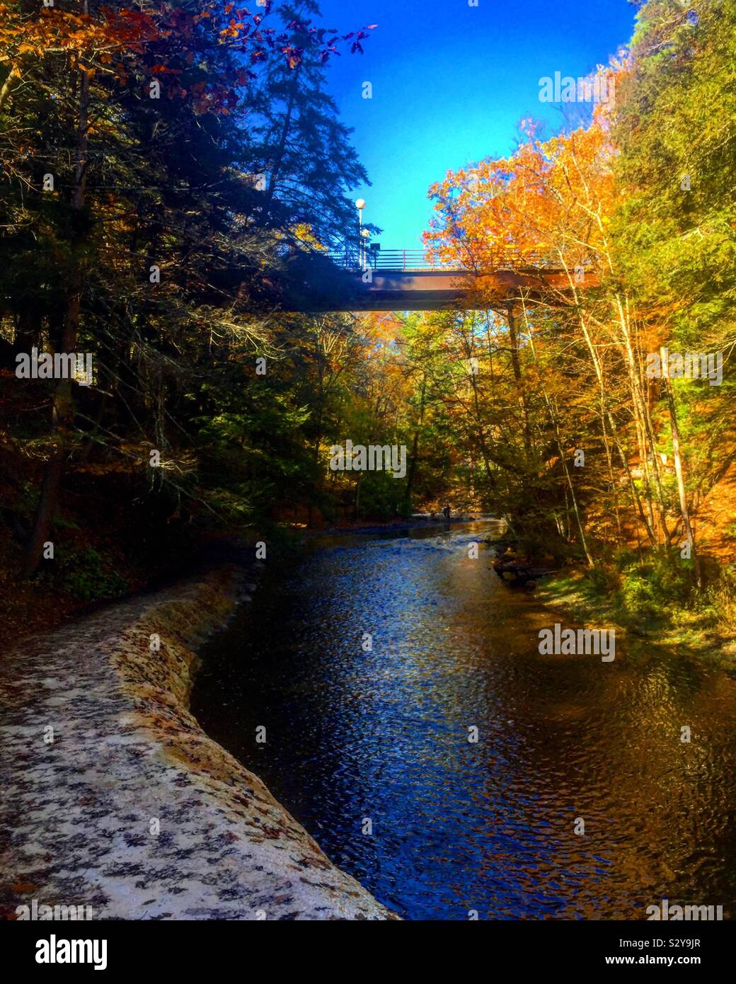 Herbst Szene in Saratoga Springs New York Stockfoto