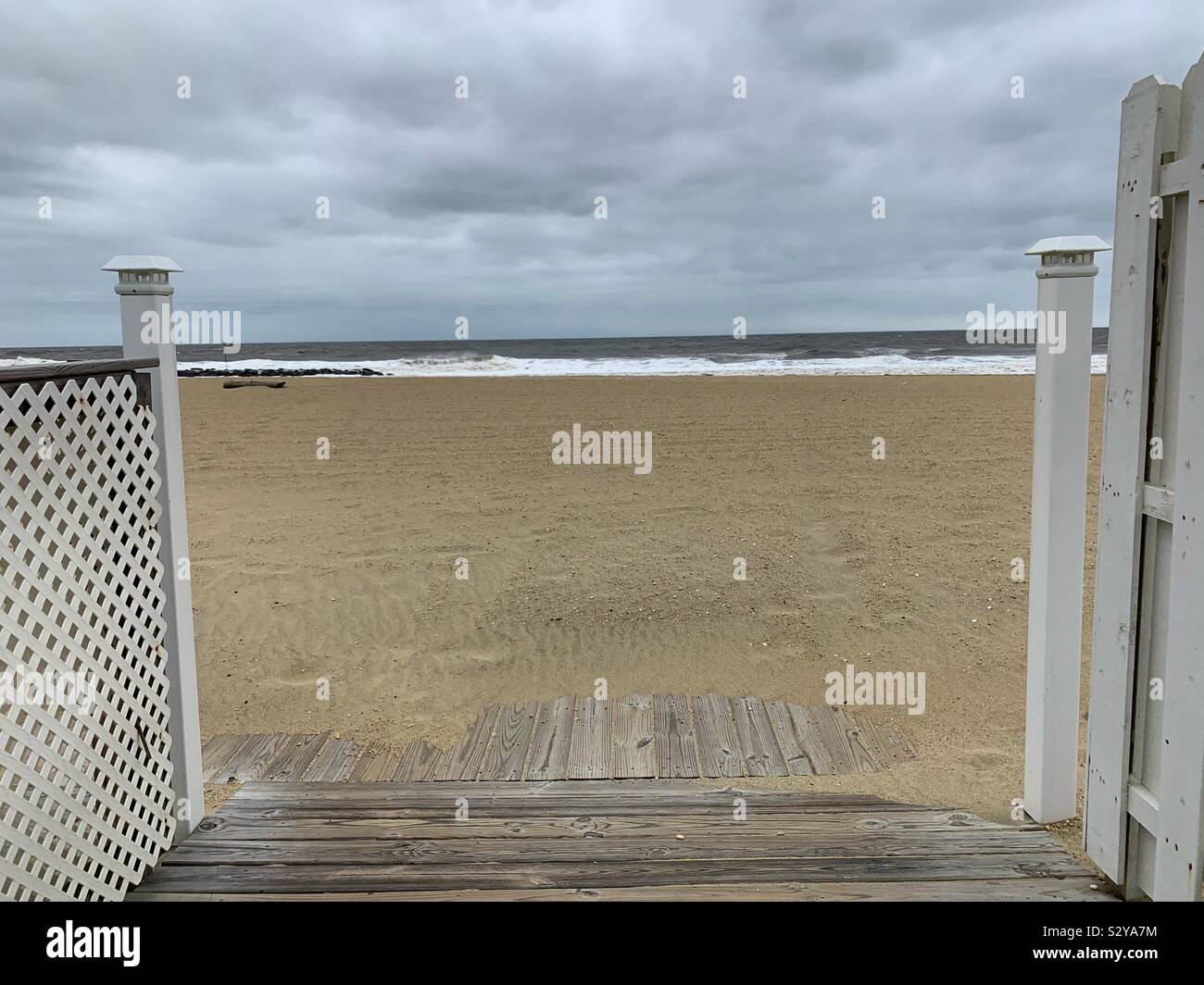 Annäherung an den Strand, Allenhurst, Monmouth County, New Jersey, United States Stockfoto