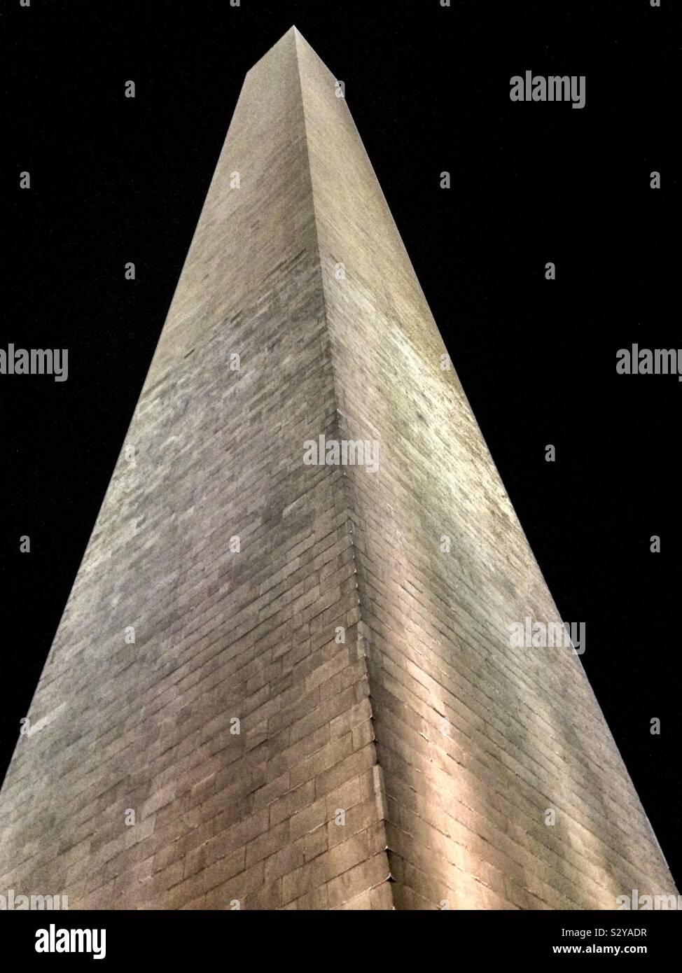 Washington Monument in der Nacht. Washington DC Stockfoto