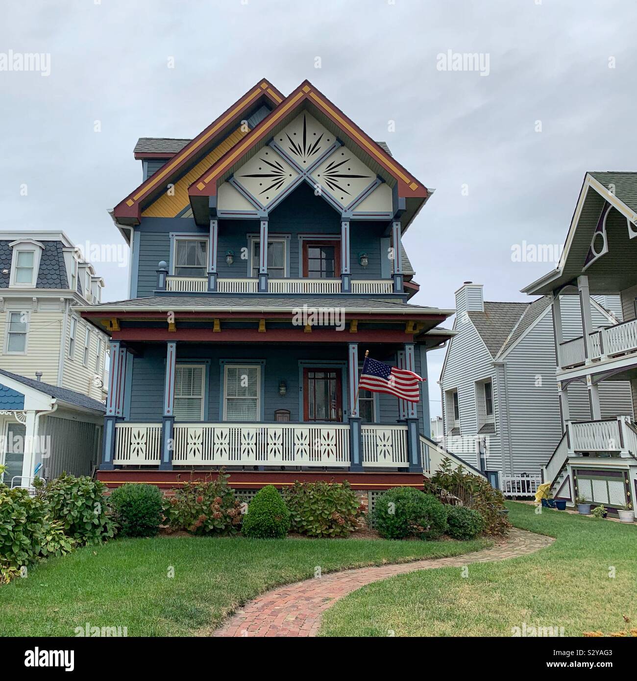 Ein viktorianisches Haus in Ocean Grove, Neptun Township, Monmouth County, New Jersey, United States Stockfoto