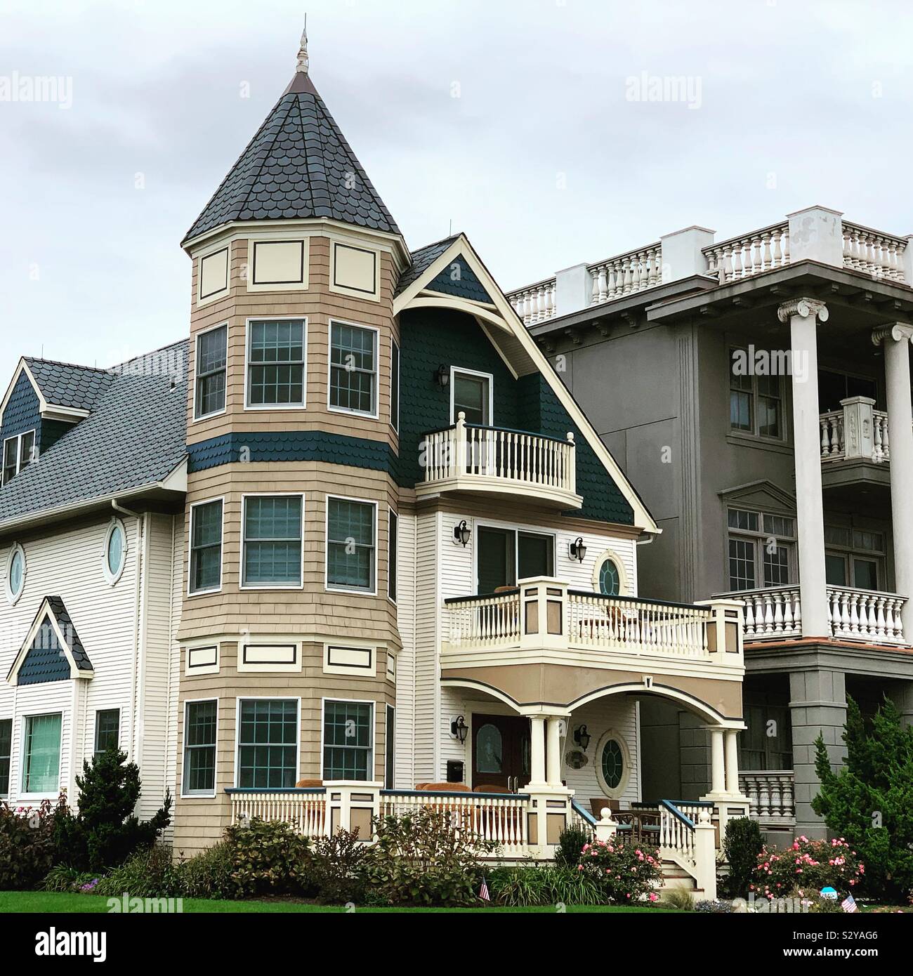 Gebäude in Ocean Grove, Neptun Township, Monmouth County, New Jersey, United States Stockfoto
