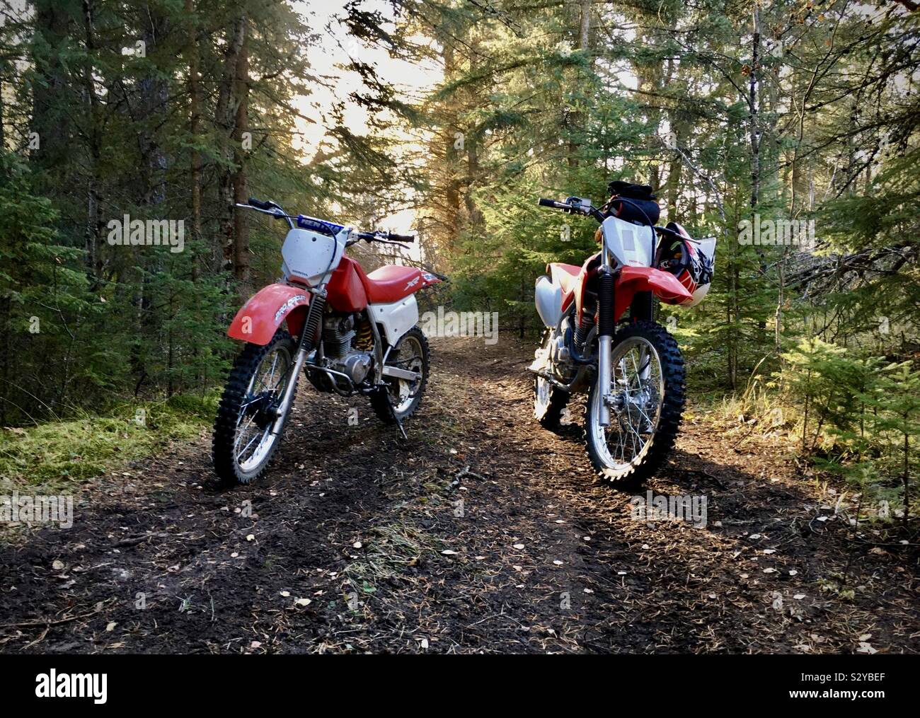 Dirtbiking in SK Stockfoto