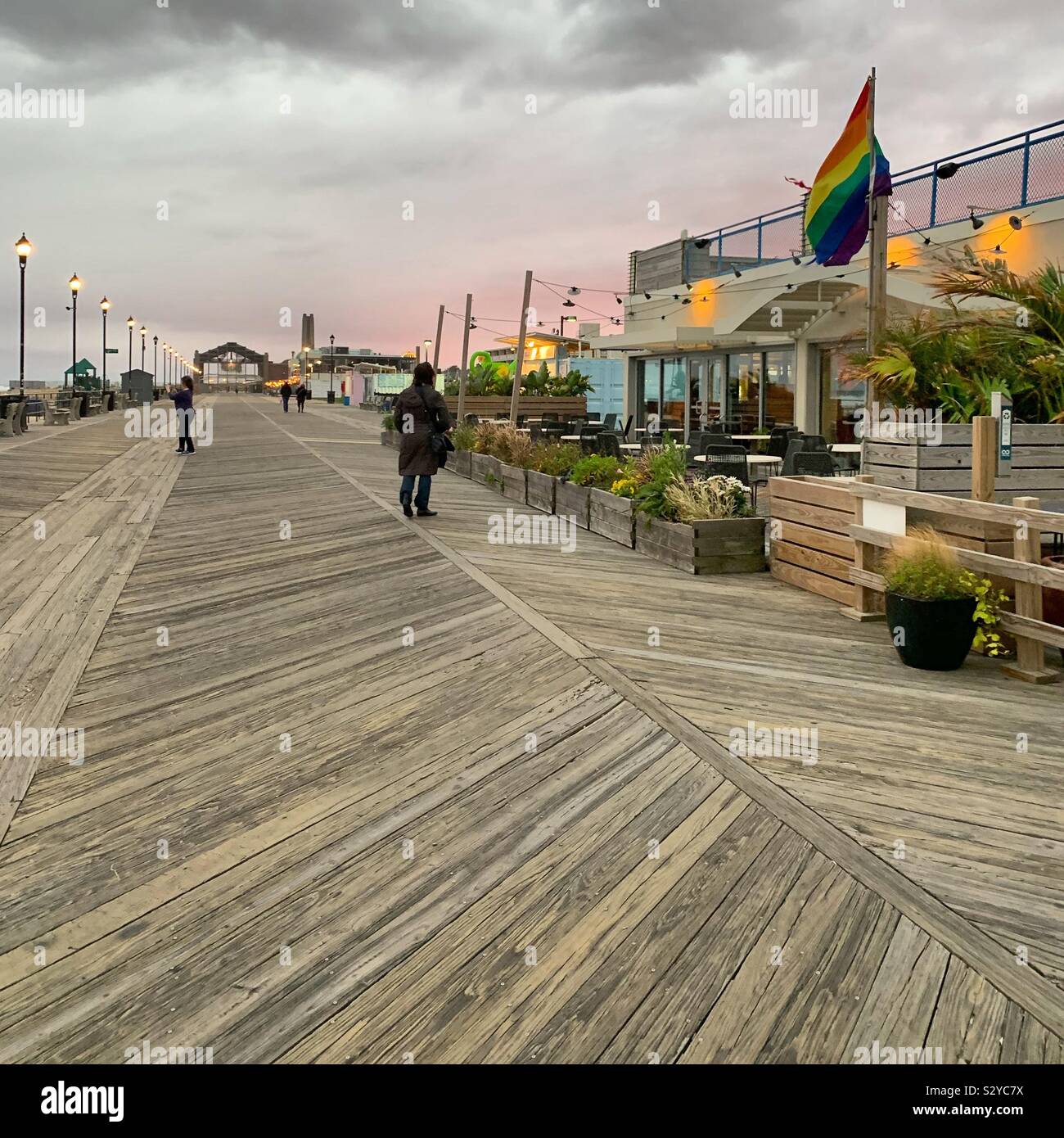 Boardwalk, Asbury Park, Monmouth County, New Jersey, United States Stockfoto