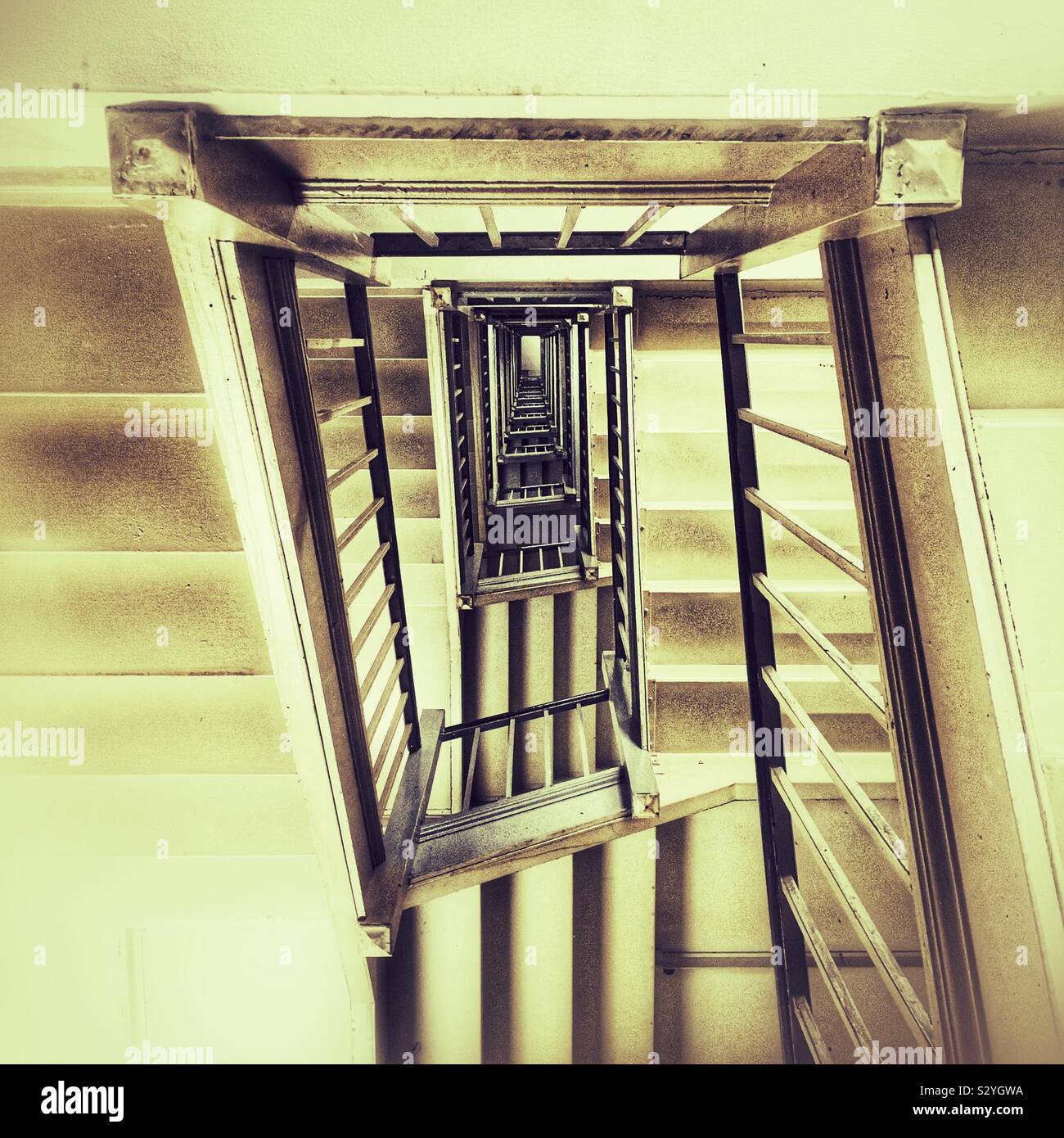 Treppe im Hotel Pennsylvania, New York City, Vereinigte Staaten von Amerika. Stockfoto