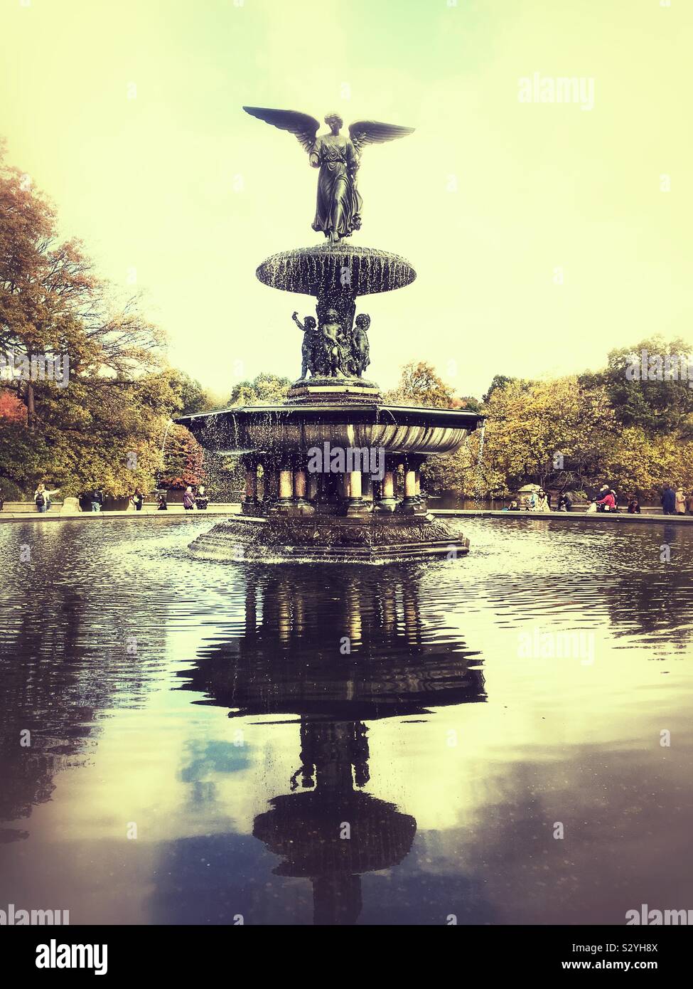 Bethesda Fountain, Central Park, New York City, Vereinigte Staaten von Amerika. Stockfoto