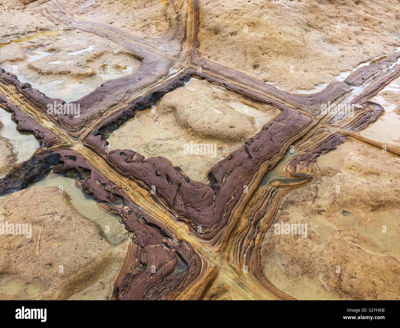 Natürliche Erosion zu einem Geo-Park in der Nähe von Taipei. Stockfoto