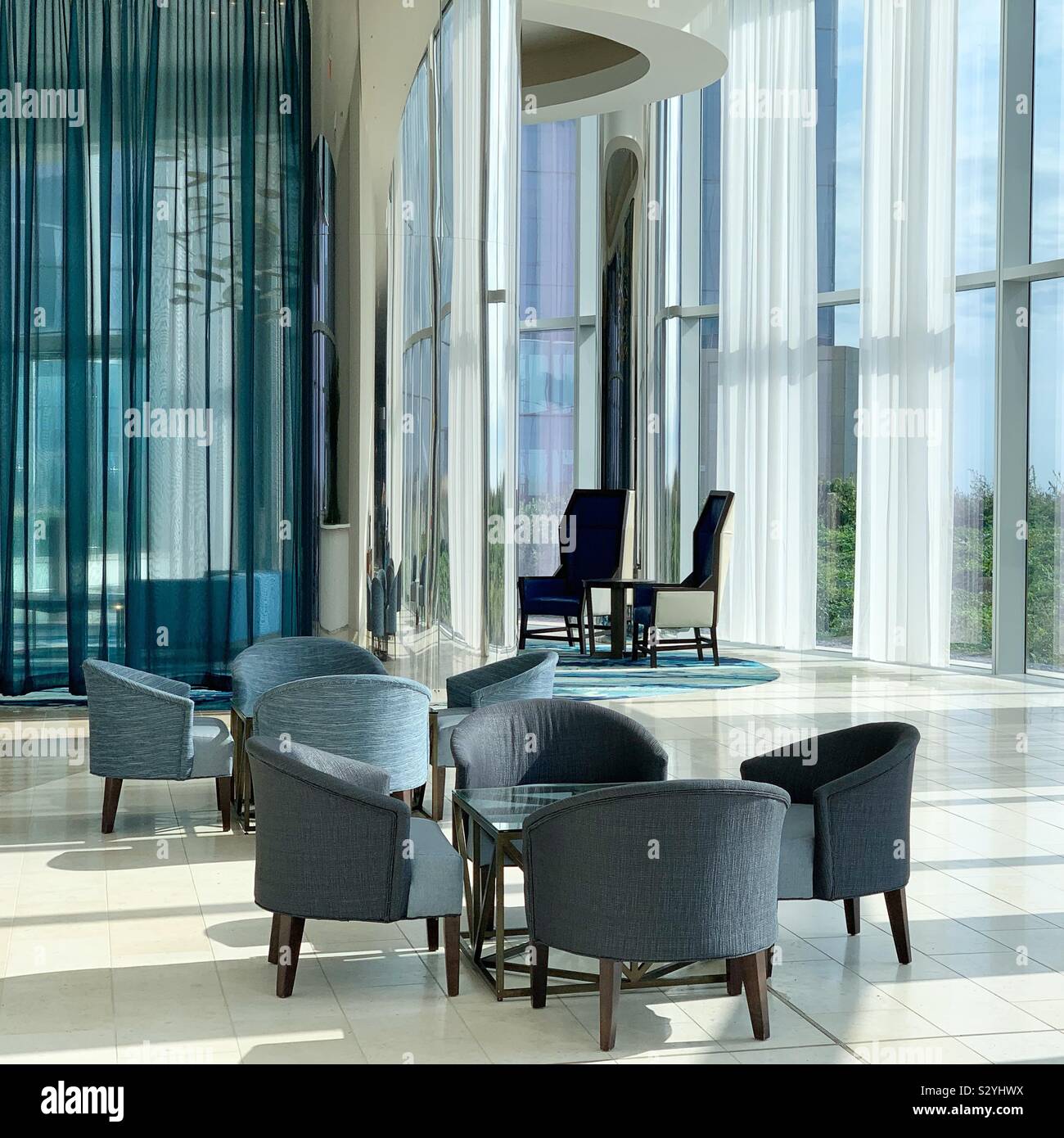 Lobby Sitzgelegenheiten, Ocean Resort mit Casino, Atlantic City, New Jersey, United States - Smartphone-aufgenommenes Stockfoto