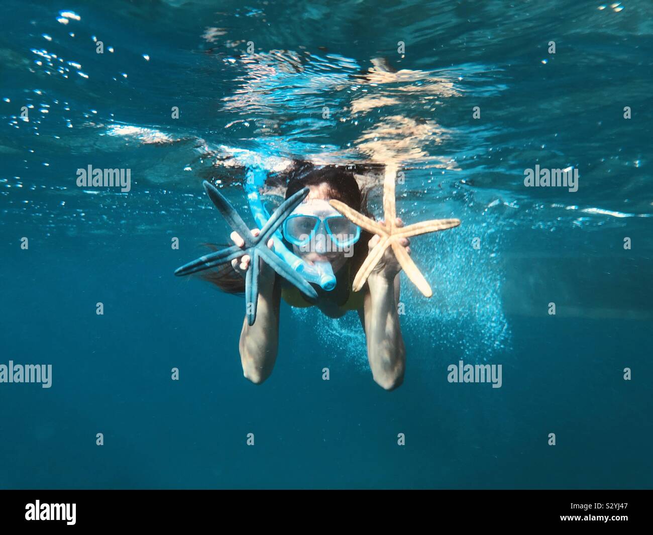 Unterwasser Bild im Indonesischen Ozean genommen Stockfoto