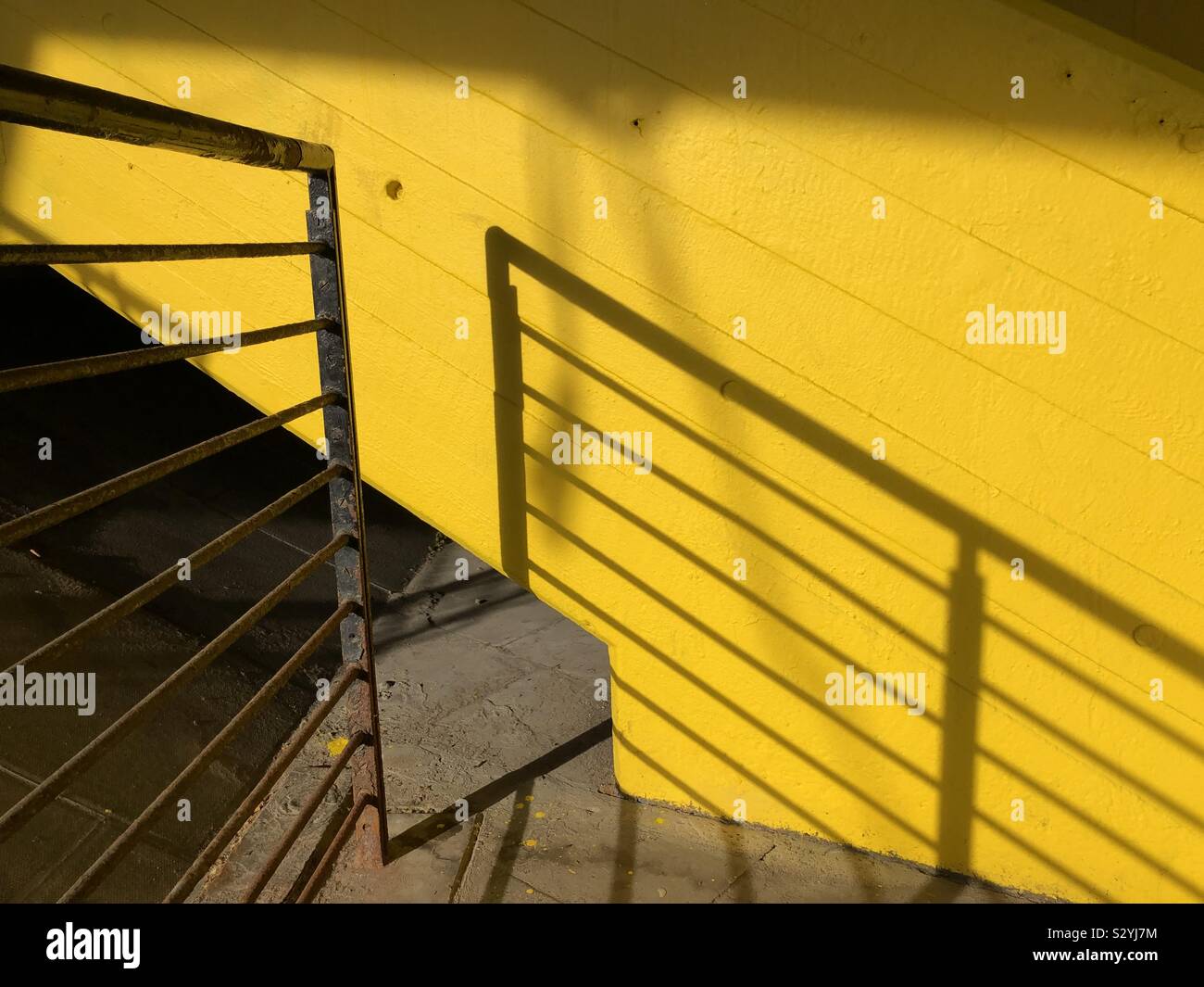 Gelbe Schatten Stockfoto