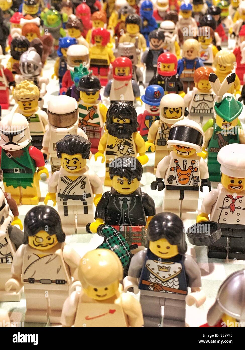 Lego Charakter Masse Stockfoto