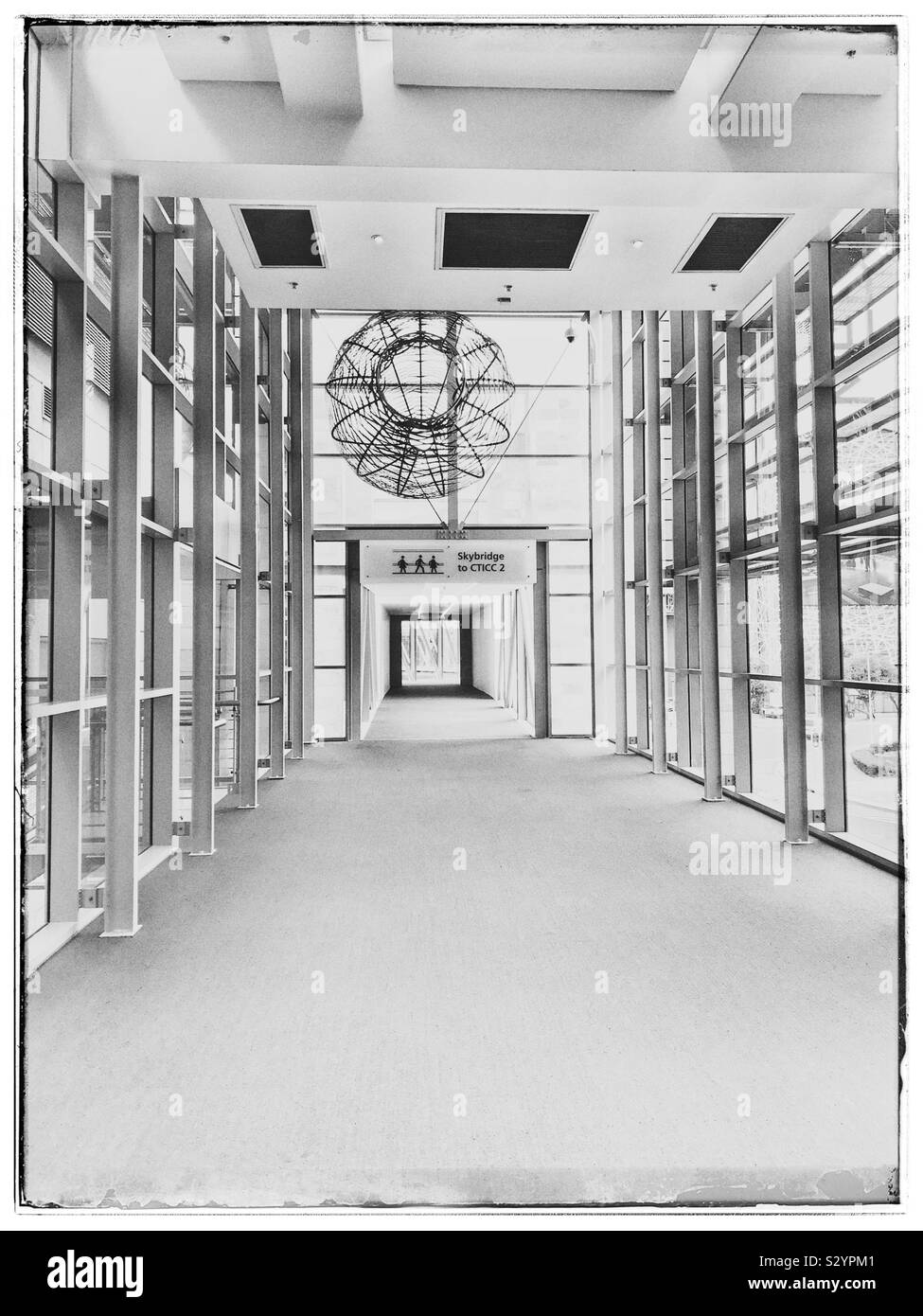 Die sky Bridge verbinden der Cape Town International Convention 1 Gebäude auf das Neue cticc 2 Gebäude. Stockfoto