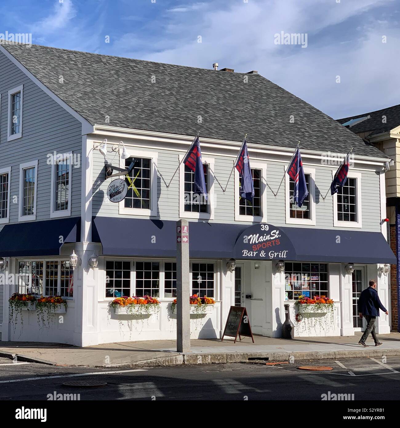 Main St. Sports Bar & Grill, Plymouth, Massachusetts, Vereinigte Staaten von Amerika Stockfoto