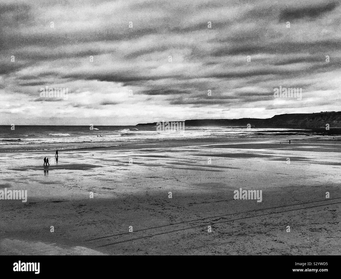 South Bay Scarborough Herbst North Yorkshire England Vereinigtes Königreich Großbritannien Großbritannien Großbritannien Großbritannien - Smartphone-aufgenommenes Stockfoto