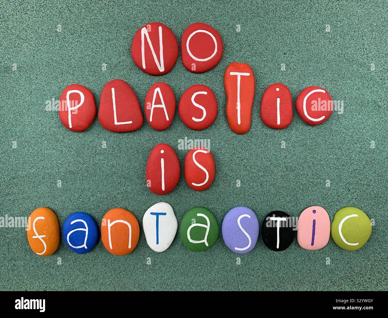 Kein Kunststoff ist fantastisch Stockfoto