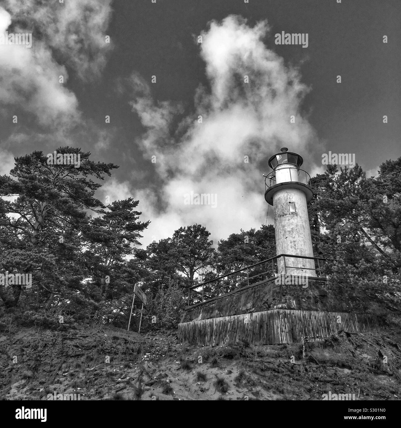Rannapungerja Leuchtturm auf See Peipus, Ida Viru County, Estland Stockfoto