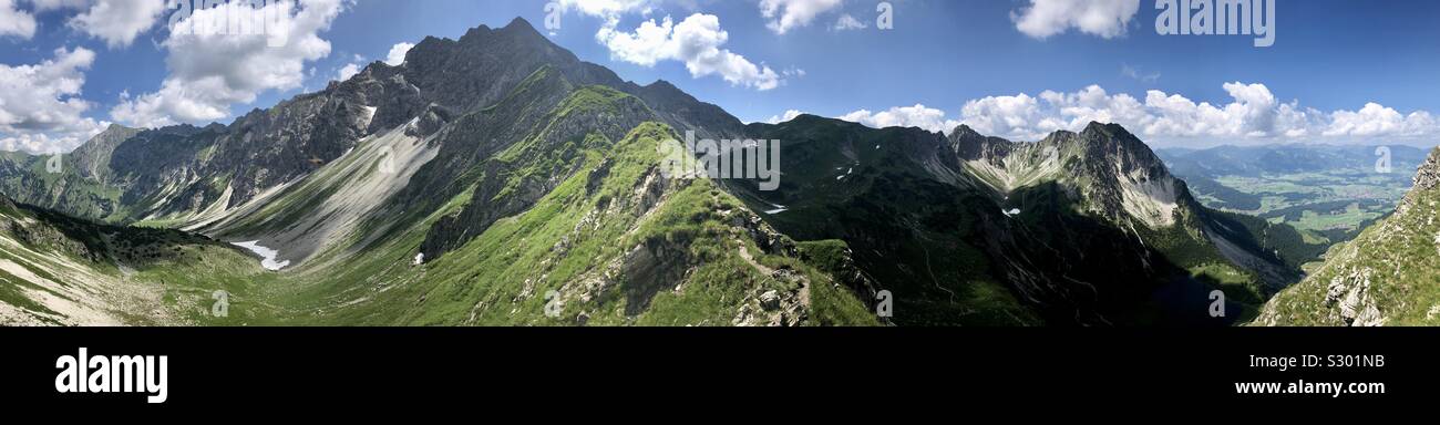 Berg in den Allgäuer Alpen, Deutschland Stockfoto