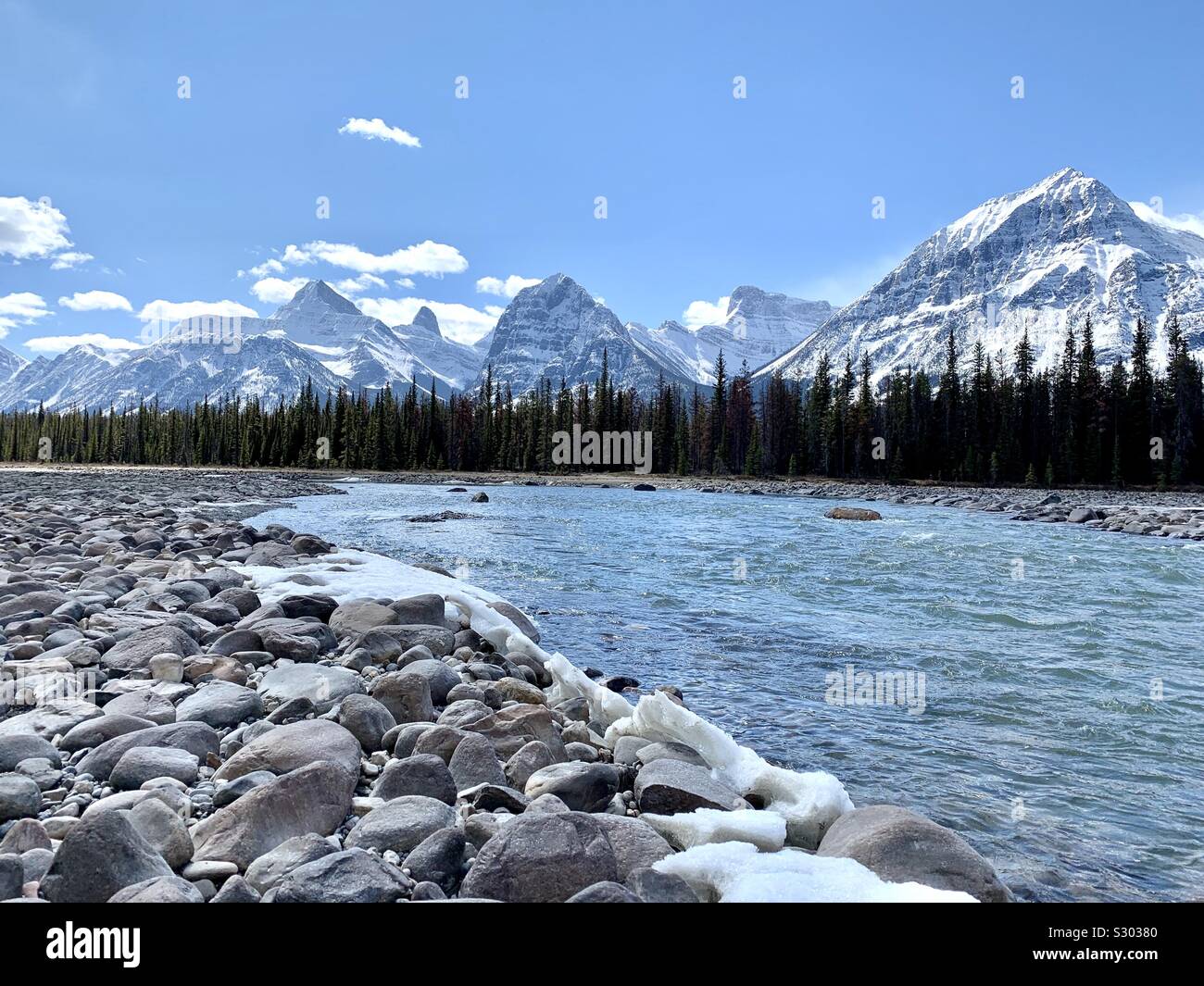 Die kanadischen Rocky Mountains. Stockfoto