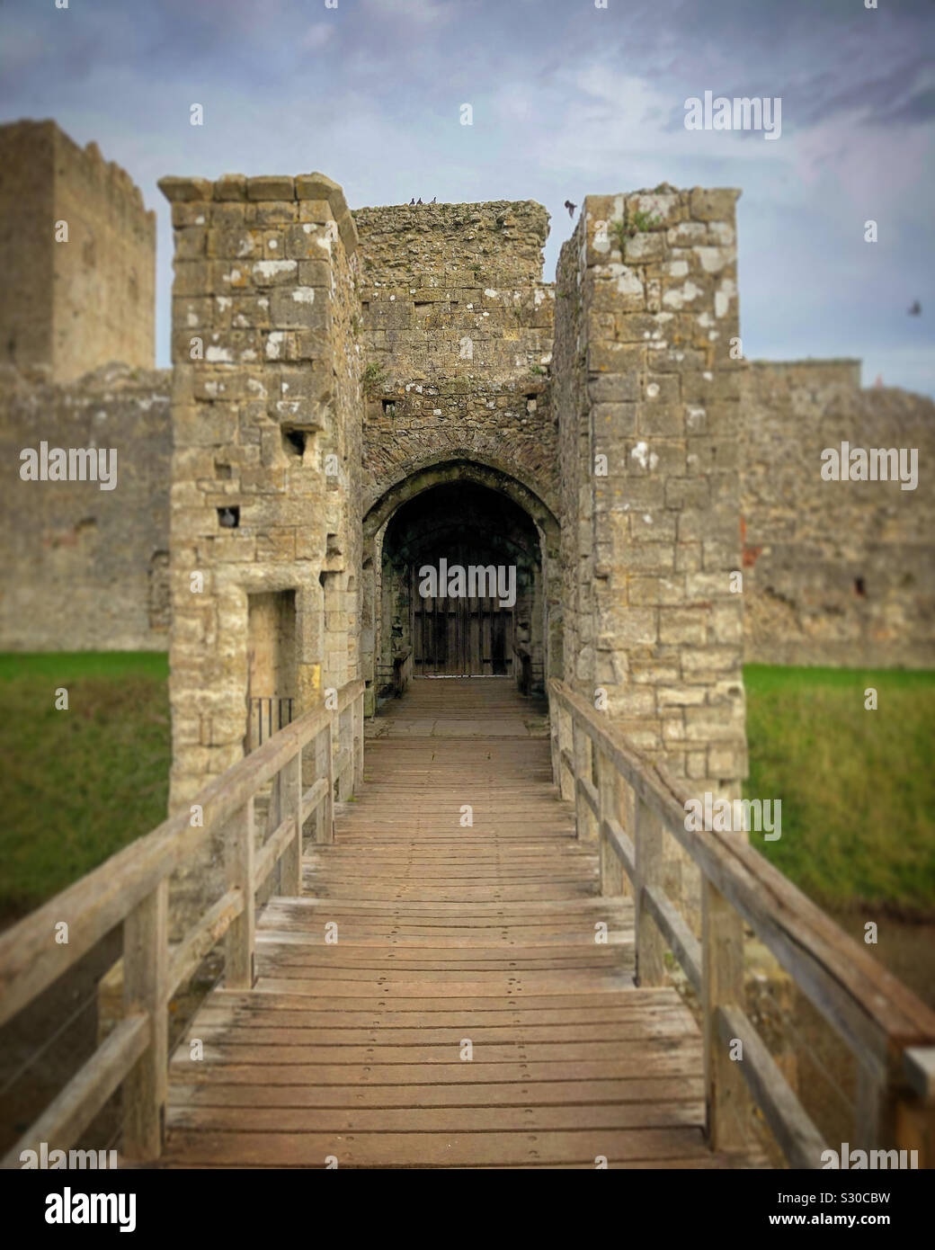 Portchester Castle Stockfoto