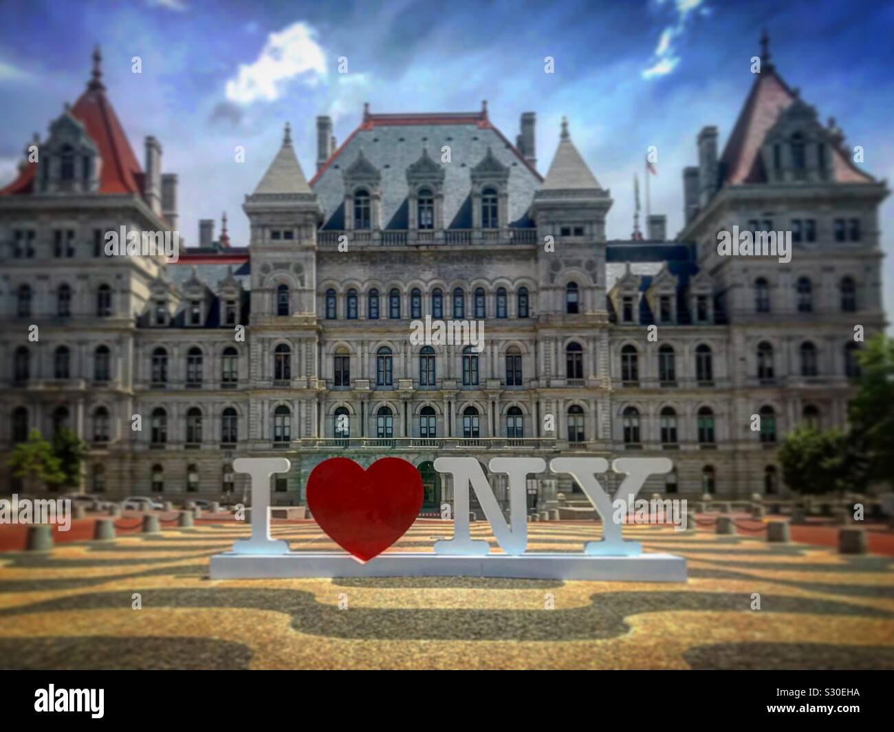 Äußere Aufnahme der New York State Capitol Building in Albany New York Stockfoto