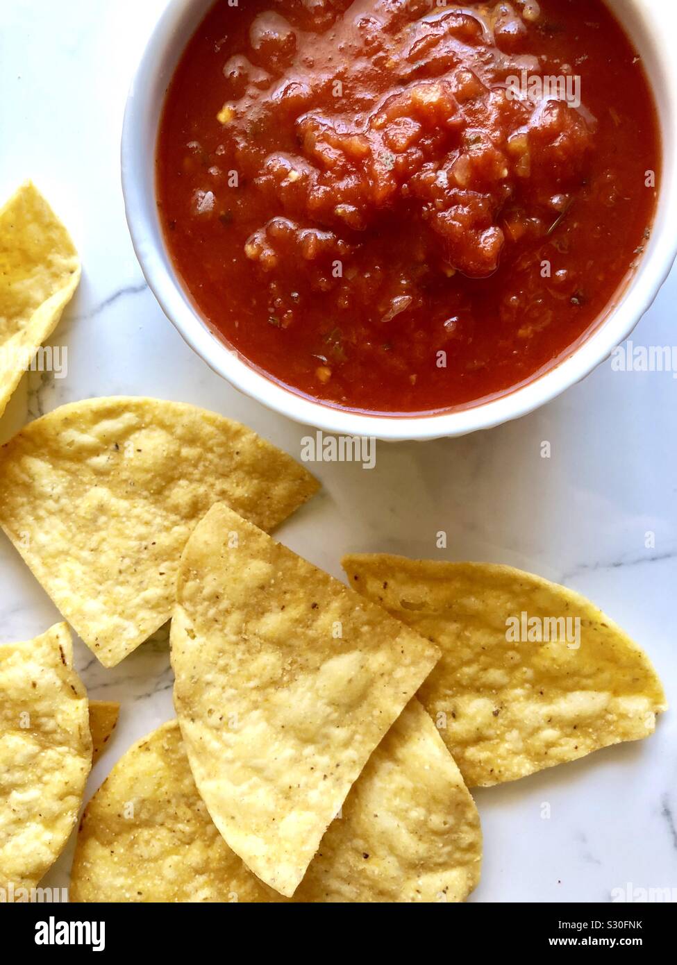 Chips und salsa Stockfoto