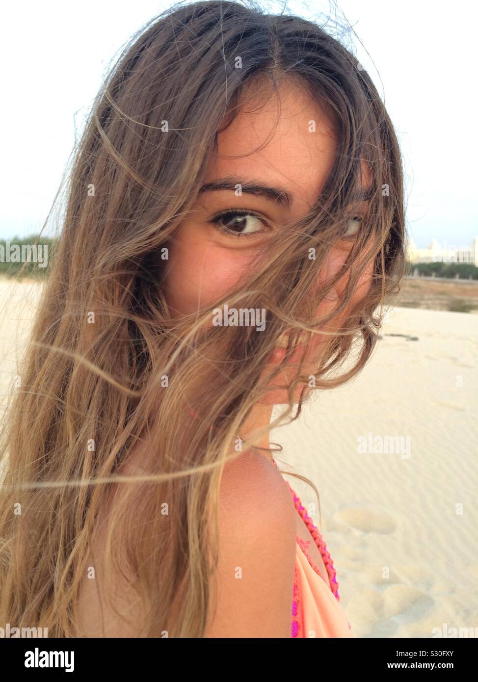 Strand Mädchen Stockfoto