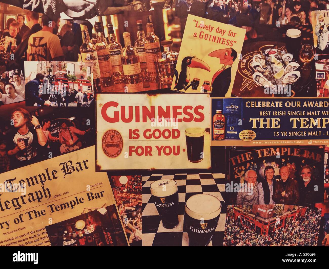 Guinness ist gut für Sie - Temple Bar, Dublin Stockfoto