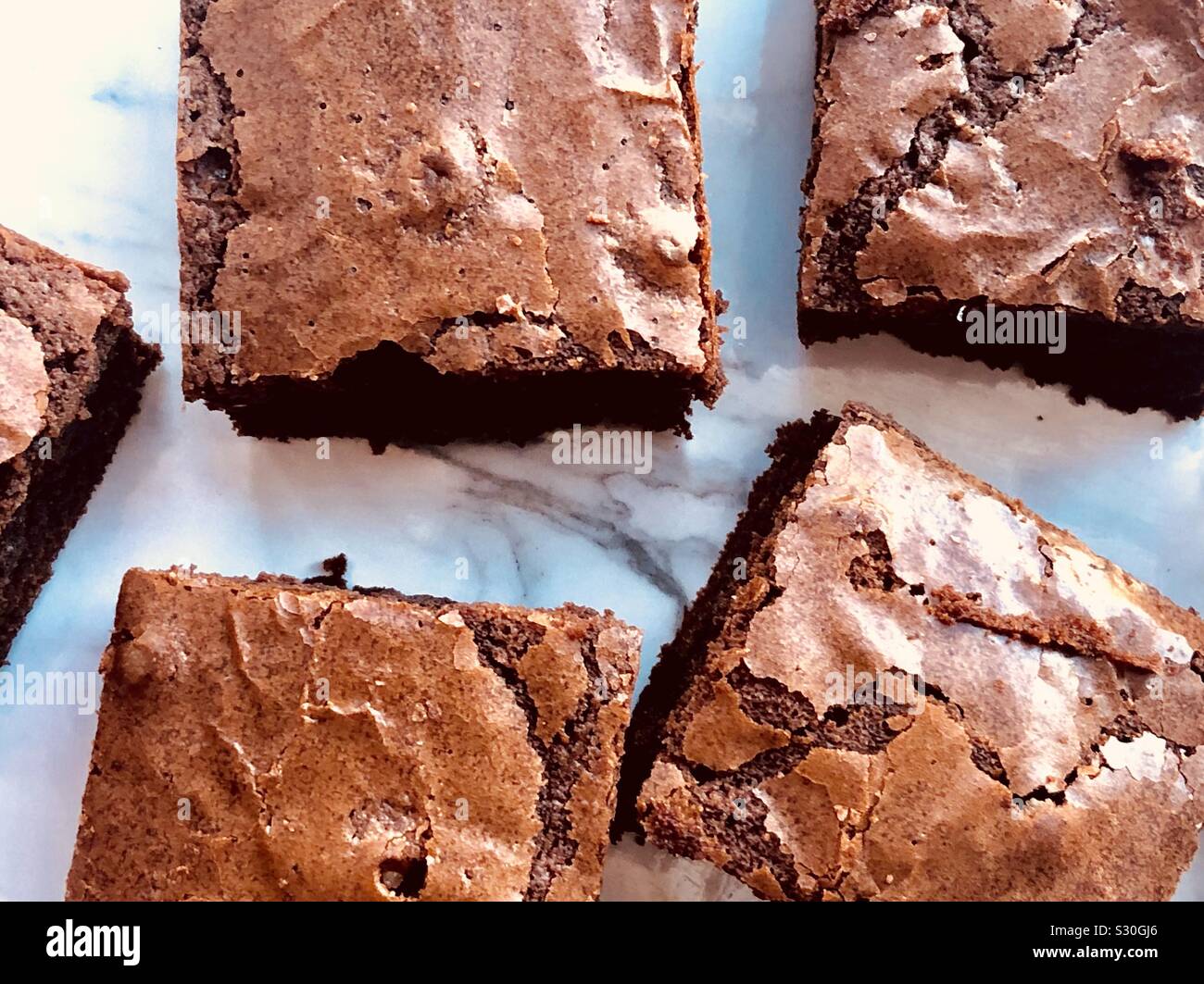 Chocolate Fudge brownies Stockfoto