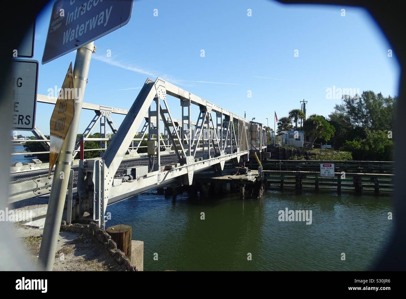 Drehkreuz Brücke, Casey Key, Florida Stockfoto