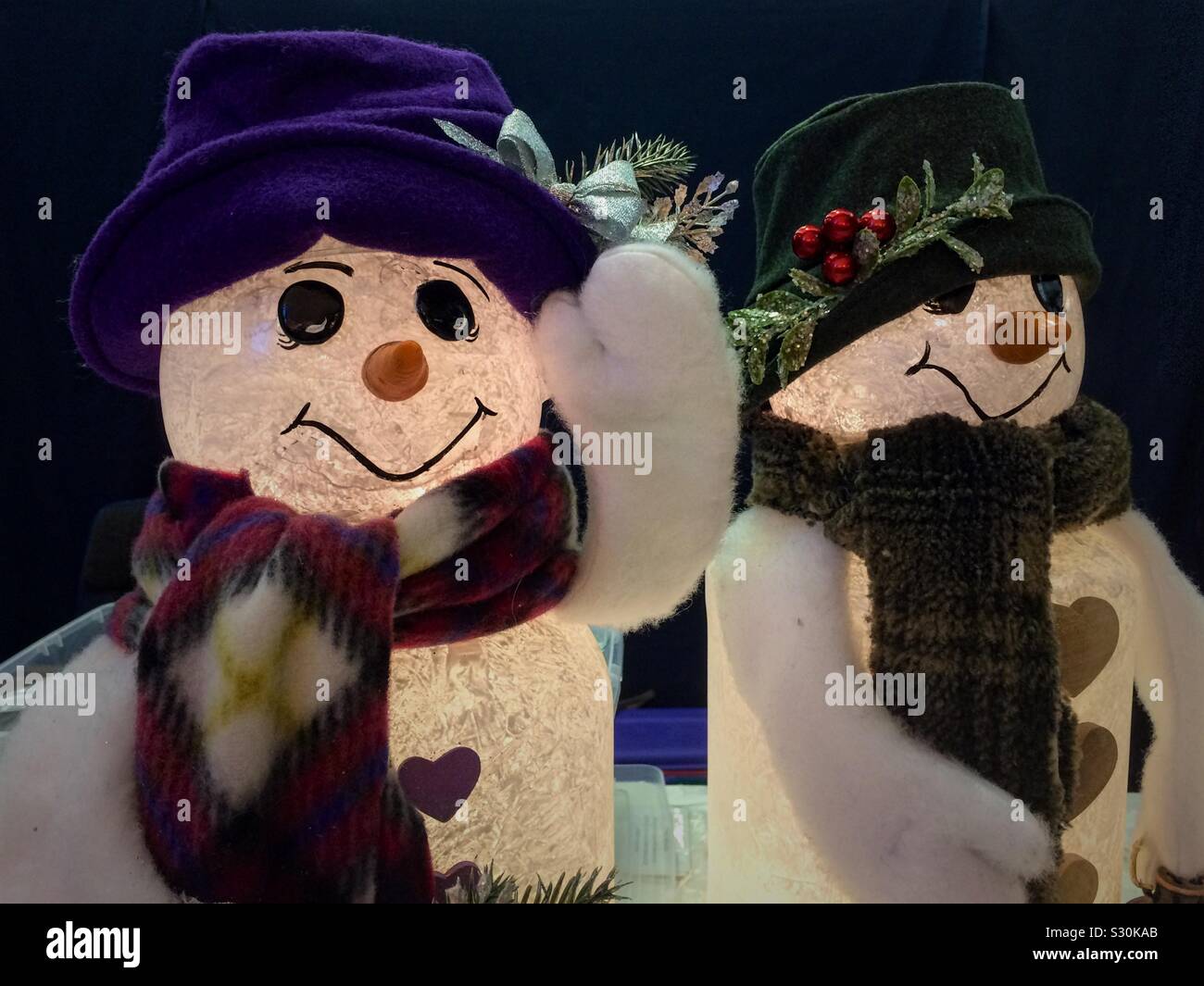 Schneemann Paar Stockfoto
