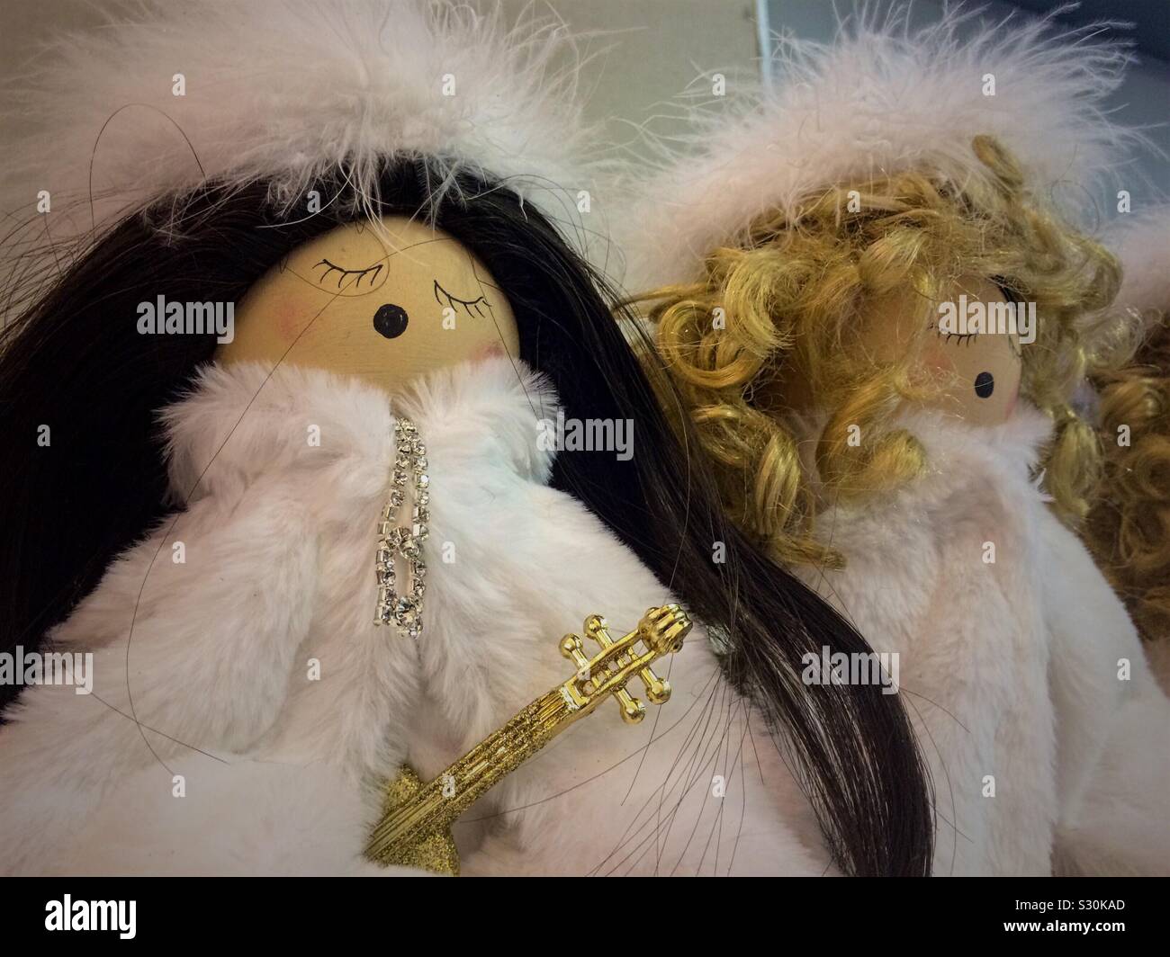 Engel Chor Puppen Stockfoto
