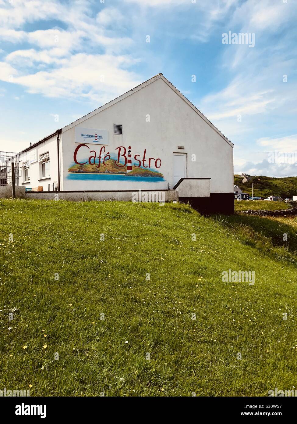 Community cafe Insel Scalpay, Schottland. Stockfoto