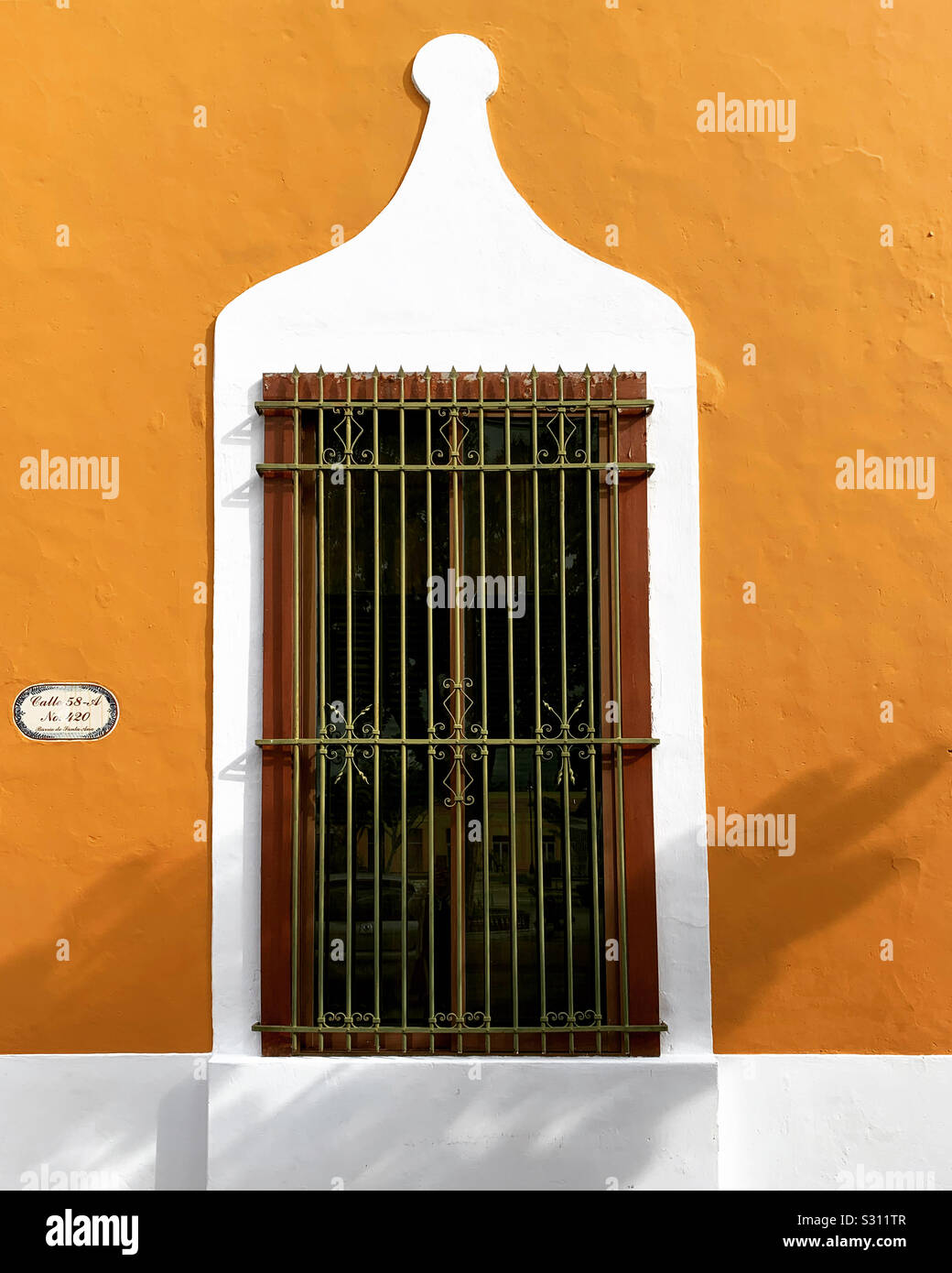 Koloniale Architektur, Merida, Yucatan - Smartphone-aufgenommenes Stockfoto