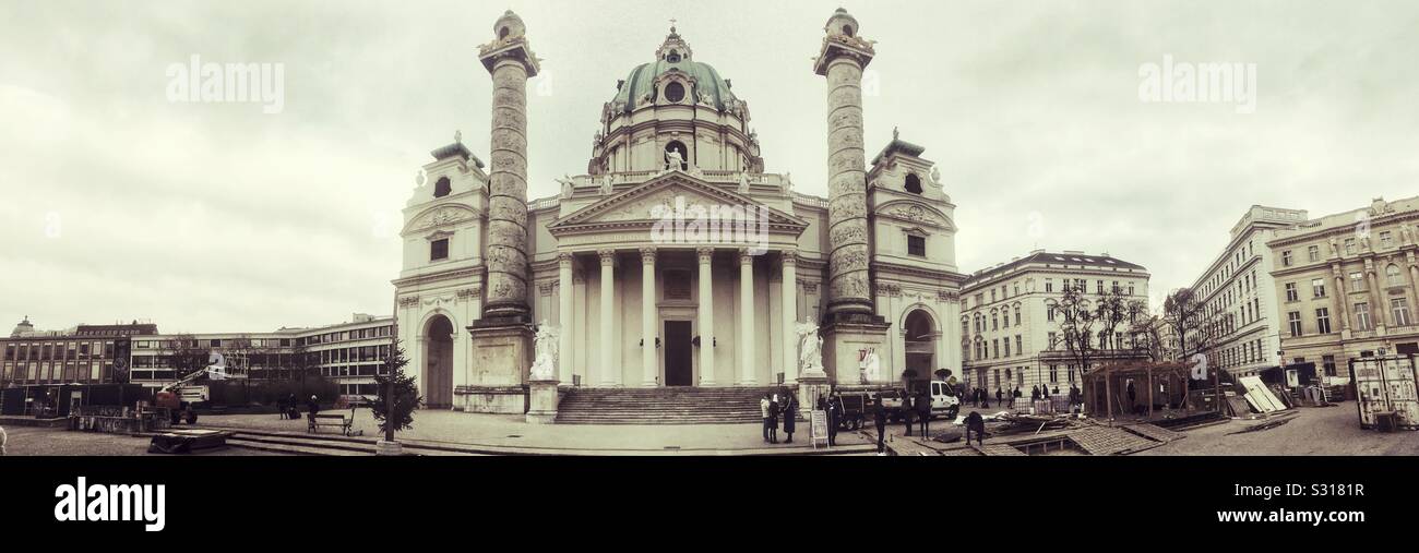 Karls Kirche, Karlskirche, St Karlskirche, Wien, Österreich Stockfoto