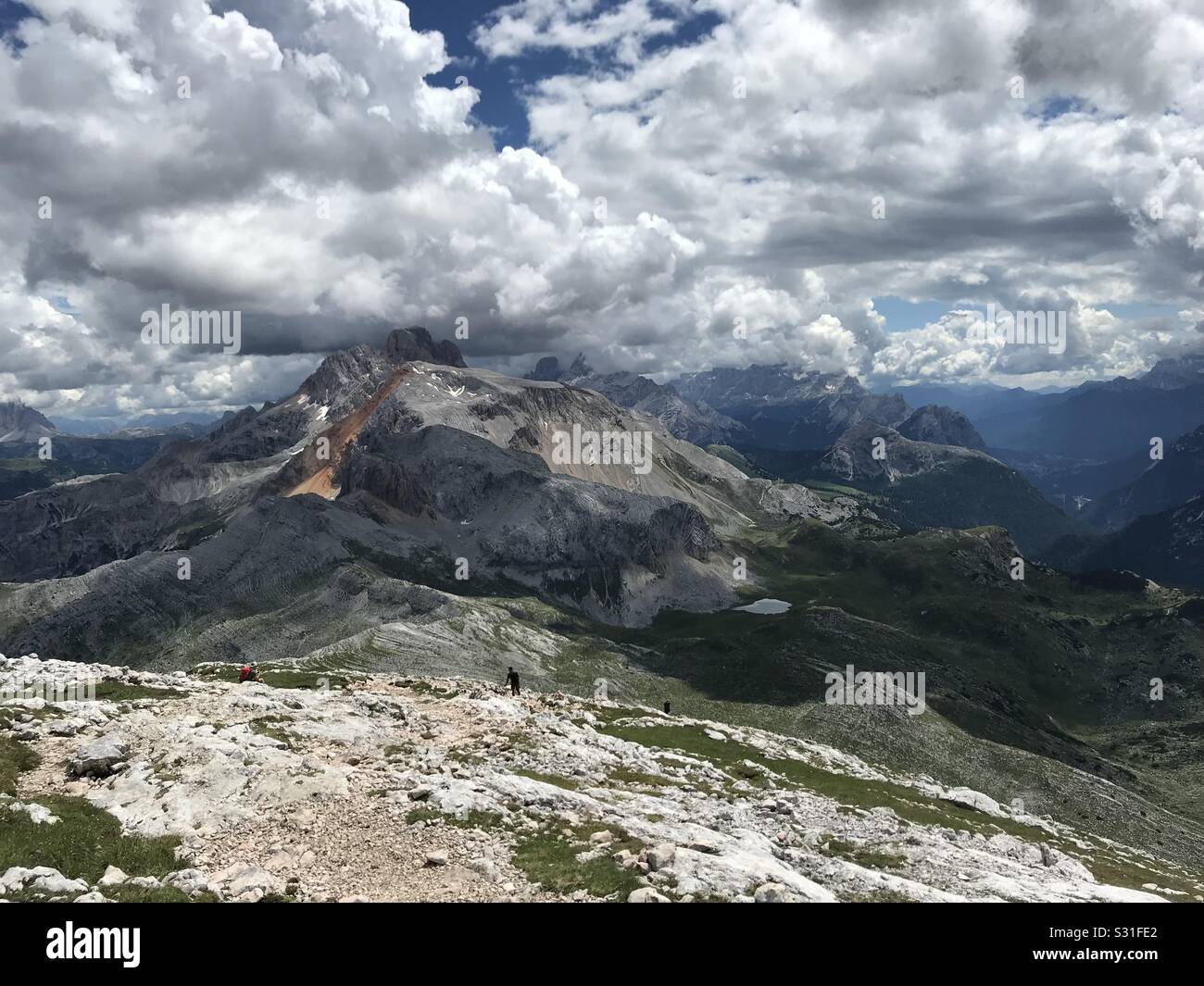 Panorama Croda rossa Stockfoto